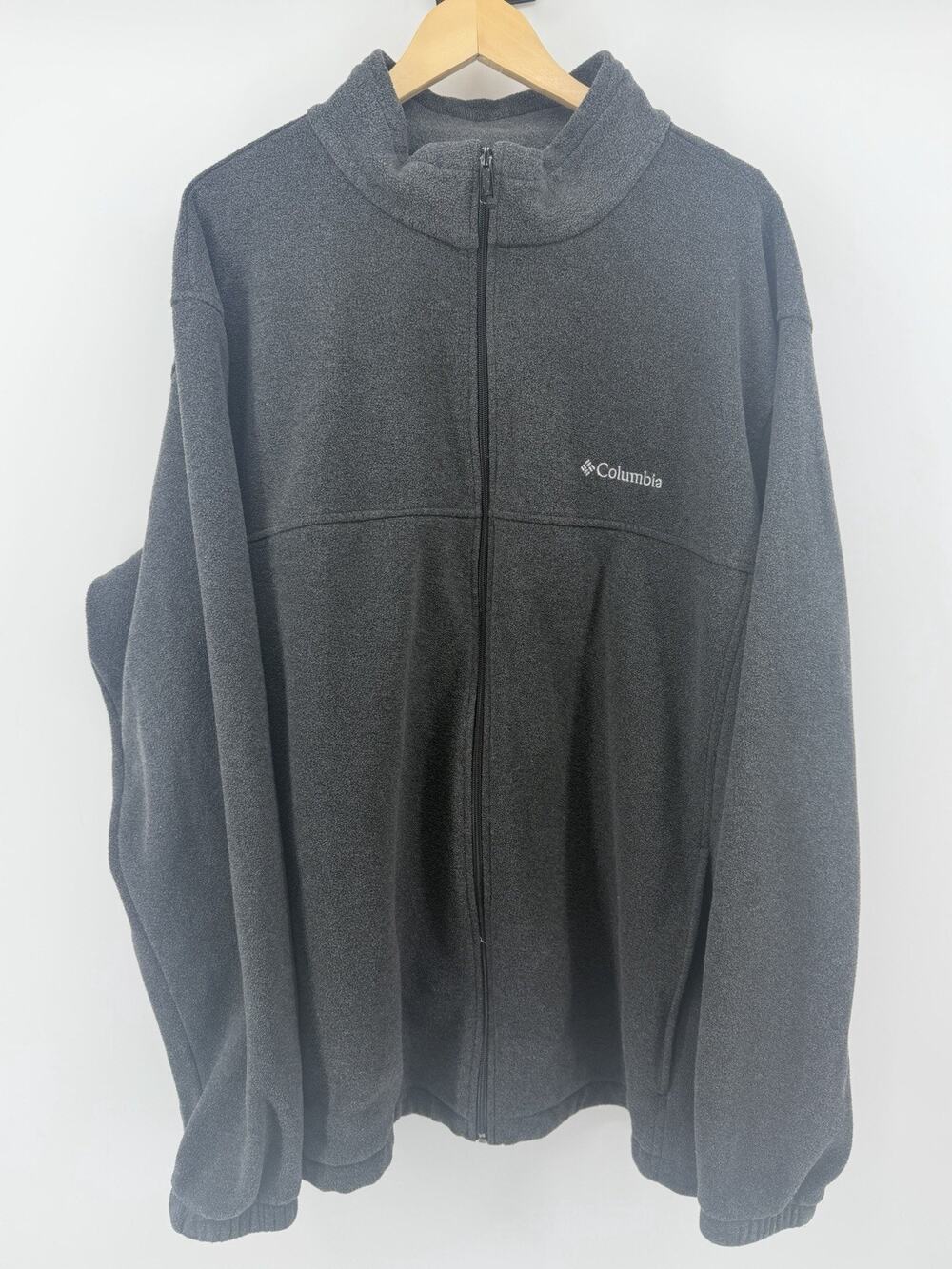 Columbia Mens 3XT Gray Fleece Jacket Full Zip Big Tall Outdoor Hiking